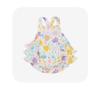 NWT Angel Dear Ruffle Sunsuit - Tropical Fish